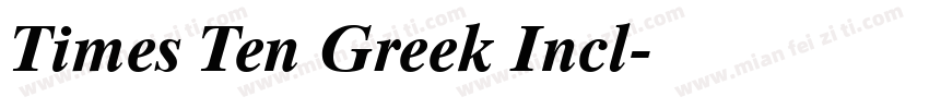 Times Ten Greek Incl字体转换